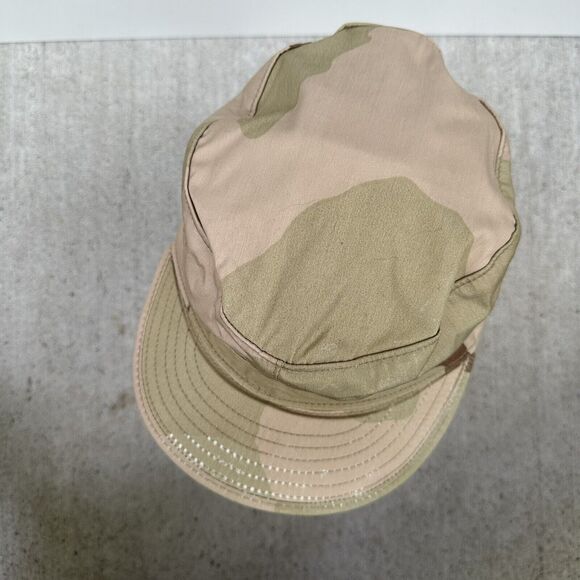 US Military Camouflage Pattern Cap 7 1/8 Desert Class 2 3-Color Ear Flap Equa - Picture 6 of 10